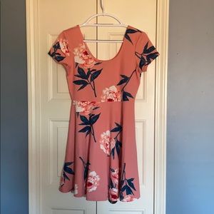 NWOT dusty rose floral mini dress